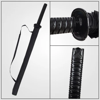 GQIYIBBEI Stilsko 6 modeli Black Samuraj Ninja Meč Dolgo-ročaj Dež Orodja, Dežniki Semi-samodejno Odpiranje Blizu 8, 16 ali 24 Reber