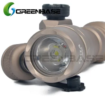 Greenbase SF M300 Taktično LED Luči M300B Mini Scout Svetlobe Stalno / Kratkotrajno 2 Načini 400 Lumnov Bele Svetlobe, Izhod 20 mm Železnici