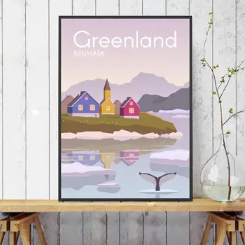 Grenlandija Danska Platno Wall Art Tisk Sodobne Plakat Stenske Slike Dnevna Soba Dekor