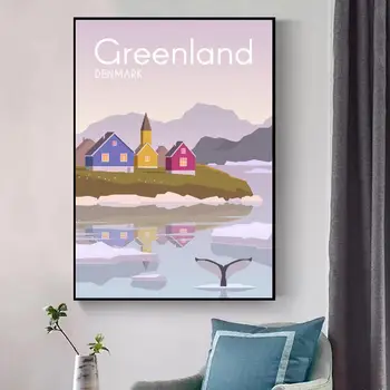Grenlandija Danska Platno Wall Art Tisk Sodobne Plakat Stenske Slike Dnevna Soba Dekor