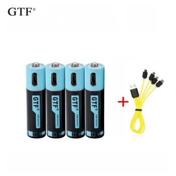 GTF zmogljivostjo 1,5 V 450mAh AAA Baterija li-ion 675mwh li-polymer with USB polnilna litij-usb je baterija + USB kabel