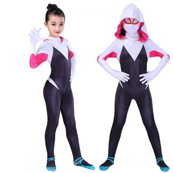 Gwen Stacy Cosplay Kostum Super Hoodie Zentai V Super-Verz Odrasli Otroci Obleka, Obleka halloween kostumi za ženske