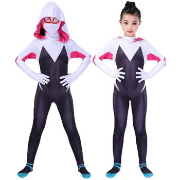 Gwen Stacy Cosplay Kostum Super Hoodie Zentai V Super-Verz Odrasli Otroci Obleka, Obleka halloween kostumi za ženske