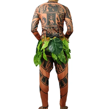Halloween Mens Moana Maui Cotume Moški T-Shirt / Hlače za Odrasle Maui tattoo, Cosplay Kostum vseh velikosti
