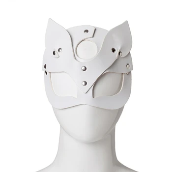 Halloween Party Cosplay Masko Maškarada Žogo Fancy Maske Ženske Seksi Masko, Pol Oči Cosplay Obraz Mačka Usnja Masko