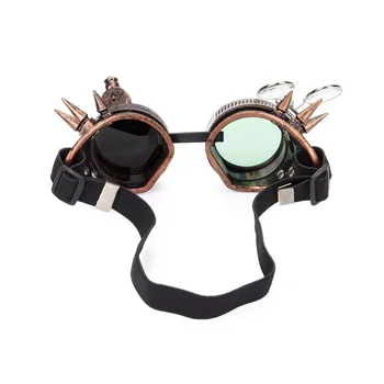 Halloween Steampunk Rock zaščitna Očala, Očala za Varjenje z Dvema Barve Objektiv Punk Gothic Cosplay Stranka Stekla za Očala