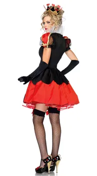 Halloween Ženske Alice Rdeča Kraljica Kostum Zlo Poredna Kraljica Srce Fantasia Stranka, Cosplay Obleko Enotna