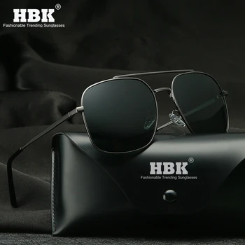 HBK Klasična moška sončna Očala Polarizirana Kvadratnih Nočna Vožnja Moškega Polaroid Očalih Pilotni Sonce Odtenkih za Ženske UV400 Zaščito