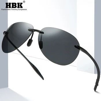HBK Pilotni TR90 Moških Polarizirana sončna Očala Napredno Nezlomljiv Pilotni Pomnilnik Materiala sončna Očala 2019 Moški Vožnje Odtenki UV400