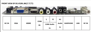 HDMI CVBS RF, USB, VGA, Audio Video LVDS TV PC Krmilnik Penzion + 40P Kabel Lvds Kompleti za LP156WH4 1366 x 768 1ch 6 bitni LCD-Zaslon
