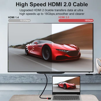 HDMI za HDM Kabel HDMI 2.0 4K za PS4 Apple TV Splitter preklopnik 60Hz Avdio Video Cabo Kabel Kabel HDMI 2.0