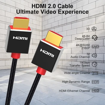 HDMI za HDM Kabel HDMI 2.0 4K za PS4 Apple TV Splitter preklopnik 60Hz Avdio Video Cabo Kabel Kabel HDMI 2.0