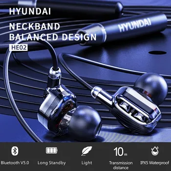 HE02 PRO BL 5.0 Športne Igre Bluetooth Slušalke Dvojno Ušesa, Ovratnik Vratu Visi Slušalkami, Igre za Mir Bluetooth Čepkov
