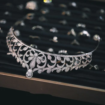 HIMSTORY Luksuzni Evropske Kraljeve Headdress Krono AAA CZ Crystal Princesa Lepotno tekmovanje Posla Poroka Poročni Dodatki za Lase