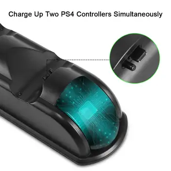 Hitro za PS4 Krmilnik Polnjenja Dock Postajo Dvojni Polnilnik Stojalo s Statusom Zaslon za Play Station 4/PS4 Slim/PS4 Pro