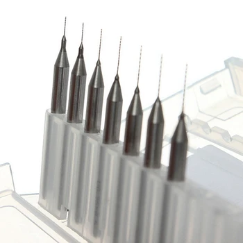 HOEM 7Pcs/Set PCB Sveder Tiskanja Vezje CNC Mikro Mini Vaja Volframovega Karbida, Kovinske Twist Drill Orodje 0,2 mm-0,5 mm