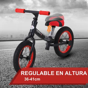 HOMCOM kolesa brez pedala nastavljiva višina sedeža 31-45 cm za otroke 2-5 let stare gume, kolesa 65x33x46cm črna