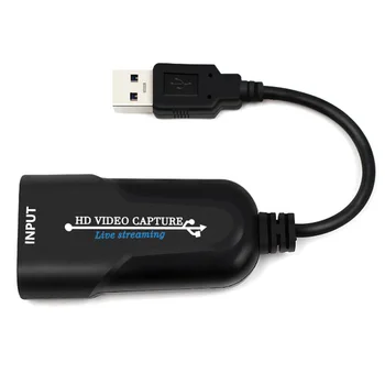 Home Office Plastičnih Video Kartice, Prenosni Adapter USB Na Mini Za Računalnik UVC Plug And Play HD 1080P 60fps