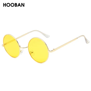 HOOBAN Klasičnih Krog Ženske Moški sončna Očala Moda Candy Barve sončna Očala Ženski Moški Luksuzni Krog Očala Odtenek UV400