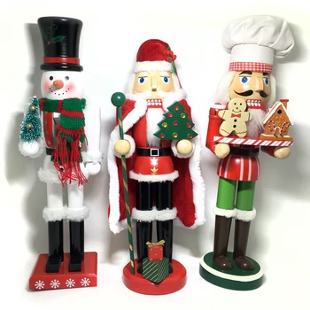 HT124 38 cm Santa Claus Snežaka, Medenjaki Kuhar Nutcracker Lutkovno Kombinacija Otroke Božič Igrače Darilo