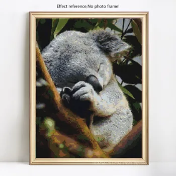 HUACAN 5D Diy Diamond Vezenje Koala Diamond Slikarstvo Celoten Kvadratni Lenivec Mozaik Živali Nosorogovo Prodajo Doma Dekoracijo