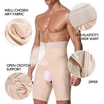 Hujšanje Trebuh Tulec Spodnje hlače Obleka za Moške Stegno Brivnik Shapewear Pasu Trener Telo Oblikovalec Trebuh Nadzor Fajas Kolumbijski