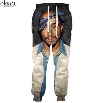HX 2021 Novo Hip Hop Rapper Amaru Shakur 2pac Tupac 3D Tiskanja Moški Ženske Modne Hlače Unisex Priložnostne Harajuku Sweatpants Hlače