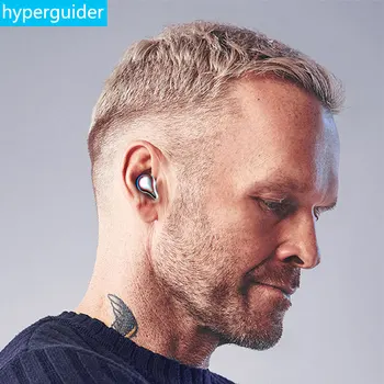 Hyperguider TWS Čepkov Nizke zakasnitve za igrajo igro Brezžično Slušalko Bluetooth 5.0 Stereo Dotik daljinski upravljalnik Glasovni pomočnik