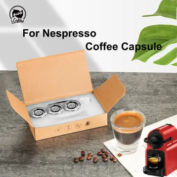 ICafilas Vžigalnike za Večkratno uporabo Aparat Kapsule Stroka Za Nespresso Kavni Filtri iz Nerjavečega Jekla Skodelice Espresso aparat za Kavo Stroka