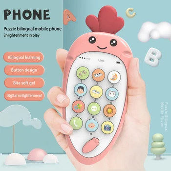 Igrača Mobilni Telefon Mehke Plastike Zgodnje Izobraževanje Puzzle Dvojezični Dojenčka Varnost Lahko Ugriz Multi-Funkcijo