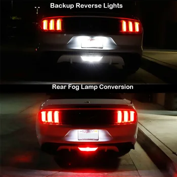 IJDM Rdeče/Bela LED 3156 led T25 za leto-up Ford Mustang in 2011-Chevrolet Volt 4. zavorna luč/Zadnja Svetilka za Meglo/Nazaj gor 12V