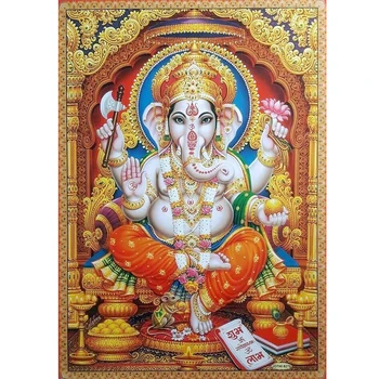 Indija Slon Bog Ganesha Slikarstvo Značilno Slikarstvo Polni Sveder Kvadratnih/Krog 5D Diamond Slikarstvo Mozaik Needlework Slike
