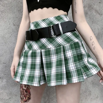 InsDoit Harajuku Y2K Kariran Mini Krila Goth Punk Visoko Pasu Nabrano Krilo Ulične College Modni Stil Žensk Aline Krila