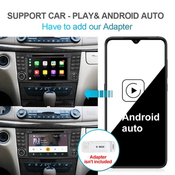 Isudar PX6 Android 10 Dveh Din Avto Multimedijski Predvajalnik Za Mercedes/Benz/E-Class/W211/E300/CLK/W209/CLS/W219 DVD Predvajalnik, GPS Radio