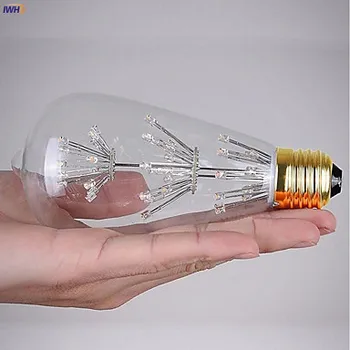 IWHD Bombillas LED Edison Žarnica Svetila 3W A19 ST64 G80 Vintage Retro Lučka Ampul Gloeilamp Industrijske Dekoracijo