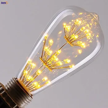 IWHD Bombillas LED Edison Žarnica Svetila 3W A19 ST64 G80 Vintage Retro Lučka Ampul Gloeilamp Industrijske Dekoracijo