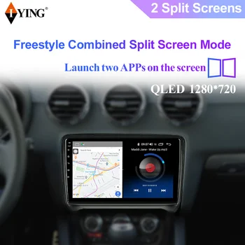 IYING Brezžični Carplay Za Audi TT 2 8J 2006-Avto Radio Večpredstavnostna Video Predvajalnik Navigacija GPS Android10 QLED Zaslonu ne 2din