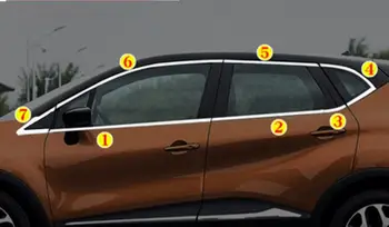 Iz nerjavečega jekla okno Avtomobila dekoracijo člen Chorme Avto Dodatki Za Renault Captur