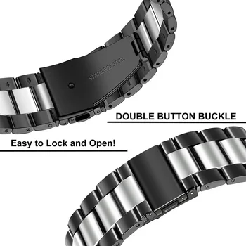 Iz nerjavečega jekla watch trak 18 mm 20 mm 22 mm za Samsung Galaxy Watch 42mm 46mm Active2 40/44 mm Trak Pasu za Huawei watch gt2