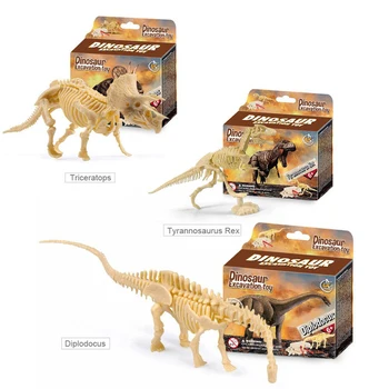 Izobraževalne Igrače, DIY Otroci, Učenje Triceratops Otrok Darilo Znanost Dinozaver Izkopa Komplet za Sestavljanje Modela Stavbe odkopavanje