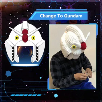 Japonske Anime Mobile Suit Gundam Kido Senshi Cosplay Volnene Klobuk Gandamu Toplo Smešno Kapo Kapa Zimska Debelo Modne Pletene klobuk