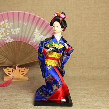 Japonski Etnične Tradicionalnih Gejša Lutka Folk Art Gejša Figur Statuefor Miniature Home Office Dekoracijo Naključno