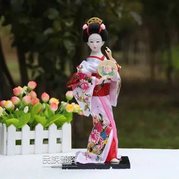 Japonski gejša Figurice Dekorativne Tkanine obrti Novost doma Ornament Tradicionalne Kulture Ročno izdelane vintage doma dekor