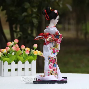 Japonski gejša Figurice Dekorativne Tkanine obrti Novost doma Ornament Tradicionalne Kulture Ročno izdelane vintage doma dekor