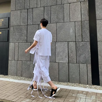 Japonski Kimono Hlače za Moške, Ženske Gotike Black Yukata Moda Haori Samurai Cosplay Kostume Tradicionalna Oblačila Ulične
