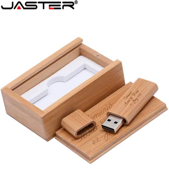 JASTER Lesene bambusa + Lesa box USB flash drive pen drive 4GB 8GB 16GB 32GB 64GB флешки usb usb ključ