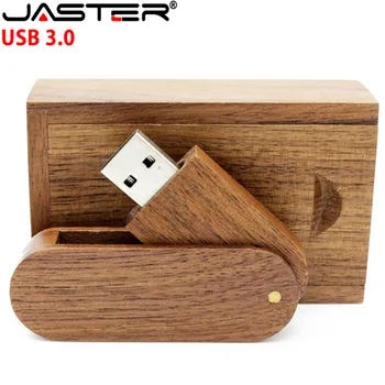 JASTER USB 3.0, 4 GB 8 GB 16 GB 32 G 64GB Flash Drive po Meri Logo Fižol Rdeči Les Pomnilniški Ključek USB Podjetje Darilo (1pcs brezplačno logotip)