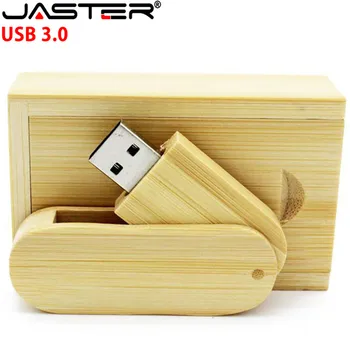 JASTER USB 3.0, 4 GB 8 GB 16 GB 32 G 64GB Flash Drive po Meri Logo Fižol Rdeči Les Pomnilniški Ključek USB Podjetje Darilo (1pcs brezplačno logotip)