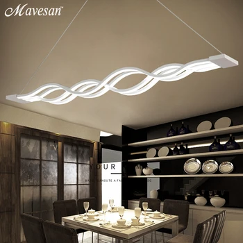 Jedilnico Obesek, Led Luči sodobnih za jedilnico Akril+Metal vzmetenje viseči strop lučka za domačo razsvetljavo za Kuhinjo