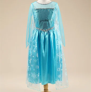 Jeseni Dolge Rokave Obleke Dekleta Little Princess Dress Fant je Stranka Obleko Dekle Oblačila Otrok Halloween Kostumi 8T